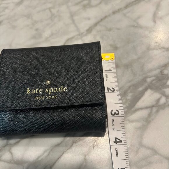 KATE SPADE New York Cobble Hill Tavy Wallet-Black Bi fold Snap Closure - Picture 11 of 13